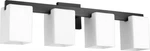 Quorum Modus 4-LIGHT 8" Bathroom Vanity In Noir. Fixed Price $201.00.