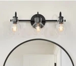 Lnc UZ7VY2HD1409997 22" 3-LIGHT Modern Black Vanity Farmhouse Wall Sconce. Fixed Price $169.95.