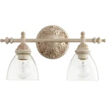 Quorum Light 17.5' Vanity, Persian White/clear Seeded Glass 5257-2-70. Fixed Price $122.40.