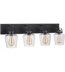 Flat Black Four Light Vanity From The Trystan Collection. Fixed Price $192.15.