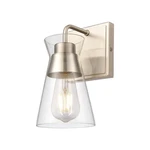Elk Home Brookville 1-LIGHT Vanity With Burnished Brass Finish And Clear. Fixed Price $116.00.