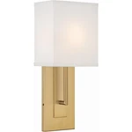 Crystorama BRE-A3631-VG Brent Bath Sconce Wall Light In Vibrant Gold. Fixed Price $198.00.