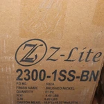 Z-lite Light Wall Sconce 16" Tall And 7.5" Wide 2300-1SL-RB. Fixed Price $67.00.