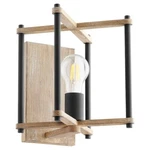 Quorum Silva Light Wall Mount, Noir And Weathered Oak Finish 5134-1-69. Fixed Price $232.00.