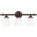 Capital Lighting Champagne Bronze Asher Vanity Bathroom 3 27" Fixture. Fixed Price $119.99.