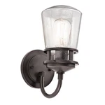 Kichler 49444AZ Lyndon Single Light 11" Outdoor Wall Sconce With Glass Shade. Fixed Price $57.50.