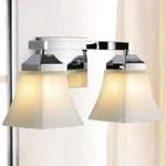 Jonathan 15" Modern Cottage Iron Glass Led Vanity Light Chrome Staunton. Fixed Price $89.99.