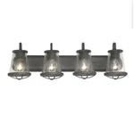 Home Decorators Collection Georgina 4-LIGHT Weathered Iron Vanity. Fixed Price $25.00.