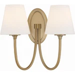 Crystorama JUN-10322-VG Juno Bath Wall Light In Vibrant Gold. Fixed Price $250.00.
