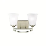 Sea Gull Lighting Hanford 2-LIGHT Brushed Nickel Led Bathroom Vanity Fixture New. Fixed Price $52.49.
