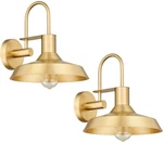 Darkaway Gooseneck Barn Light, 12 Inch Metal Dome Shade Farmhouse Wall Sconce.... Fixed Price $109.50.