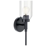 Bathroom Vanity Light 2 Clear Glass Black Wall Mount 55184BK Kichler Madden. Fixed Price $129.99.