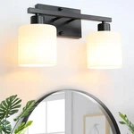 Canmeijia 2-LIGHT Bathroom Vanity Fixtures, Matte Black Wall Sco.... Fixed Price $44.80.