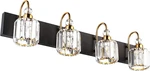 Led Modern Vanity Lights Fixtures 4 Black Crystal Ma. Fixed Price $152.29.