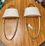 Set Of 2 (pair) Corbett Lighting 343-01-VGL Dubai 30" Tall Wall Sconce Gold. Fixed Price $700.00.