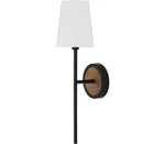 Capital Jonah Wall Sconce, 1-LIGHT 60 Watts, Wood And Matte Black. Fixed Price $94.01.
