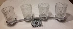 Justice Design Group 27 GLA-8514-16-CLRT-CRO 4-LIGHT Bath Bar, Chrome Finish. Fixed Price $50.00.