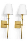 Kartoosh Wall Sconces Set Of 2, Hardwired Gold Lighting, Dimmable. Fixed Price $80.00.