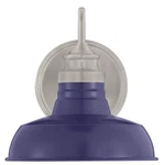 Elmcroft 7.63" 1-LIGHT Brushed Nickel Modern Wall Mount W/ Blue Shade. Fixed Price $17.50.