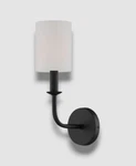 Crystorama Black Bailey 1-LIGHT Matte Wall Mount Sconce.. Fixed Price $37.78.