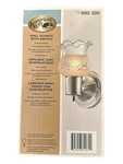 Hampton Bay 1-LIGHT, Silver Wall Sconce Frosted Glass Shade Rotary Switch New!. Fixed Price $22.00.