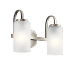 Kichler 55086NI Kennewick Vanity, 2-LIGHT 150 Total Watts, Brushed Nickel. Fixed Price $96.16.