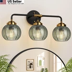 Mokatng Bathroom Fixtures, Green Vanity 3-LIGHT, Glass. Fixed Price $114.66.