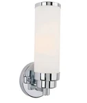 New Forte Lighting 50012-01-05 Wall Sconce Chrome Satin Opal Glass. Fixed Price $30.00.