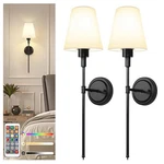 Doresshop Battery Operated Wall Set Of Two, Black. Fixed Price $35.99.