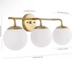 Jonathan JYL3536A Louis 25 Led 3-LIGHT Vanity Gold B51. Fixed Price $89.99.