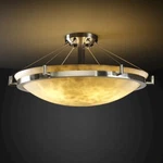 Justice Design Clouds Ring 24" Semi-flush, Rnd, Brsh Nkl, Led. Fixed Price $1038.40.