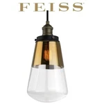 Feiss Waveform 7" Light Glass Pendant, Painted Aged Brass, P1372PAGB/DWZ. Fixed Price $99.98.