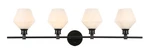 Elegant Lighting LD2321 Gene 4 38"W Vanity - Black. Fixed Price $240.00.