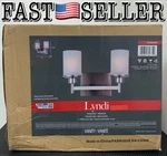 Canarm Lyndi 13 Brushed Nickel 2 Light Up Or Down Bathroom Vanity - Nib!. Fixed Price $67.80.
