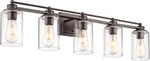 Rustic 5-LIGHT Vanity Fixture Oil-rubbed Bronze Finish. Fixed Price $217.99.