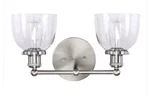 Home Decorators 16.25 In. Evelyn 2-LIGHT Brushed Nickel Bathroom Vanity. Fixed Price $41.00.