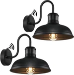 2-PACK Outdoor Wall Sconces, Gooseneck Barn Light, Matte Black, Mount Fixtu. Fixed Price $101.99.