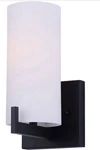 Canarmna Bishop 1-LIGHT Vanity Sconce Lighting Black White. Fixed Price $31.67.