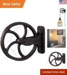 Rustic Farmhouse Style Cast Iron Wall Mount Pulley For Lamps - Easy Install. Fixed Price $45.89.