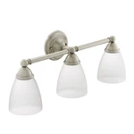 Moen YB2263BN Brushed Nickel Three Globe Bath Light. Fixed Price $227.30.