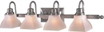 Minka Lavery Mission Ridge, 4-LIGHT Bath Wall, 400 Total Watts, Brushed Nickel. Fixed Price $173.91.