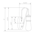Forte Lighting 1-LIGHT 8.75" Wall Sconce, Brushed Nickel 5534-01-55. Fixed Price $26.00.