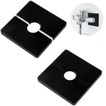 Llmsix 2PCS Shower Arm Flange, Plastic Square Escutcheon Plate Matte Black. Fixed Price $11.39.