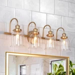 Lnc Modern Light Brass Brushed Gold Vanity Bell Shaped Glass A04592. Fixed Price $71.16.