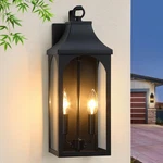 17" Outdoor Wall Fixture, 2-LIGHT Sand Black Exterior Wa.... Fixed Price $96.49.