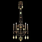 Fine Art Encased Gems 27 Round Extra Large Crystal Chandelier. Fixed Price $5455.00.