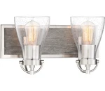 Minka-lavery 3342-098 Garrison Vanity, 2-LIGHT 120 Total Watts, Brushed Nickel. Fixed Price $114.83.