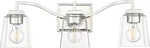 Ml Lighting Avenna 24003-PN Vanity Polish Nickel Clear Glass Shade. Fixed Price $159.00.