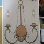 Three Hampton Bay Estelle 2-LIGHT Champagne Finish Sconce New Boxes. Mc. Fixed Price $105.00.