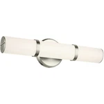 Kichler Rosh Light Wall Sconce, Brushed Nickel/white - 55187NILED. Fixed Price $139.97.